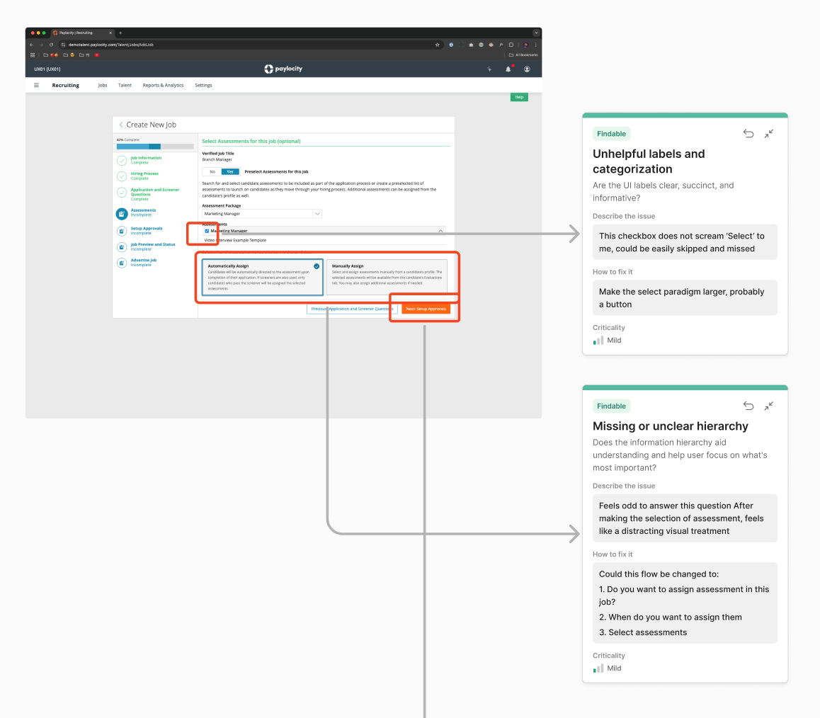 An example from a real audit