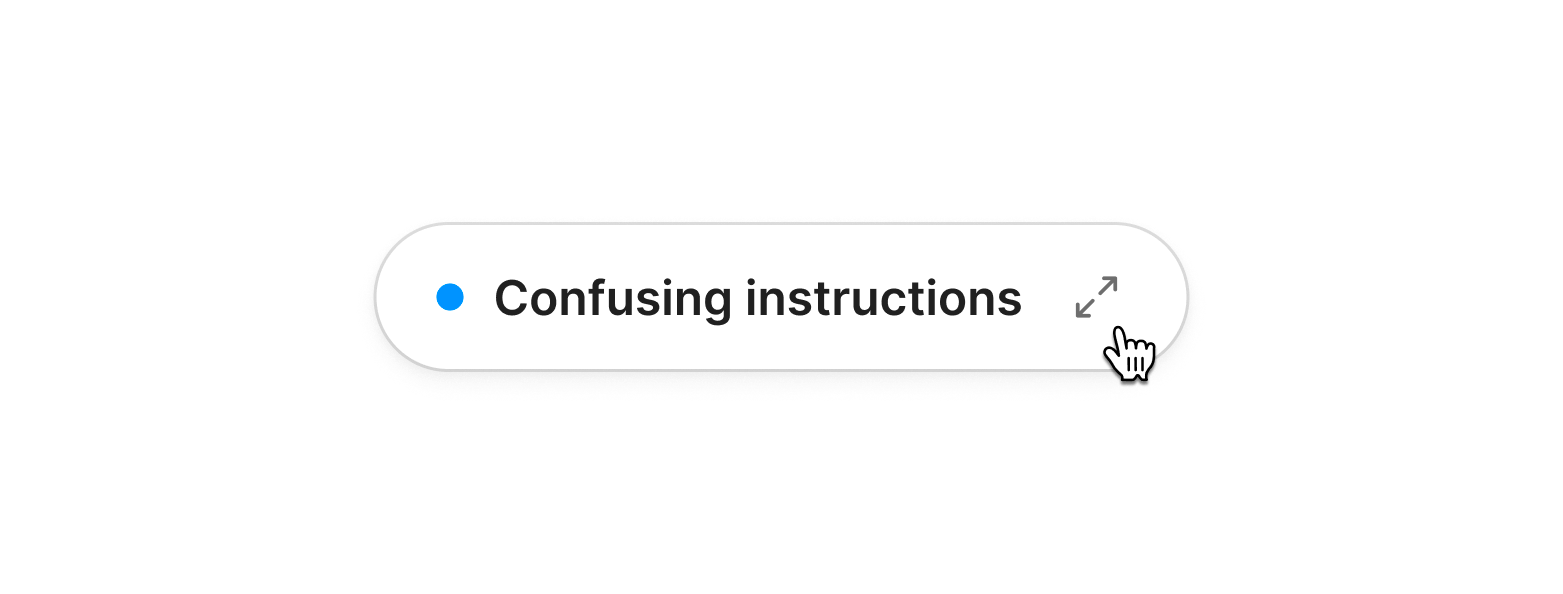 The collapsed heuristic widget